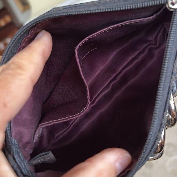 Coach Signature Monogram Black Cloth & Leather Wristlet - Picture 10 of 12